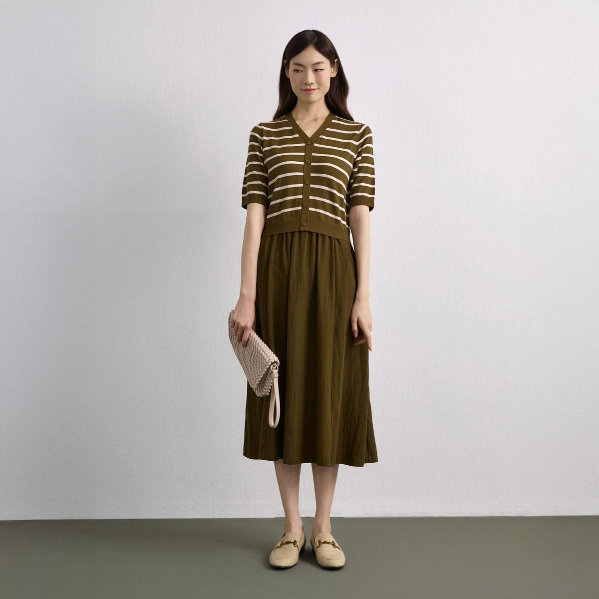半袖 ストライプ ワンピース 1種 25fw