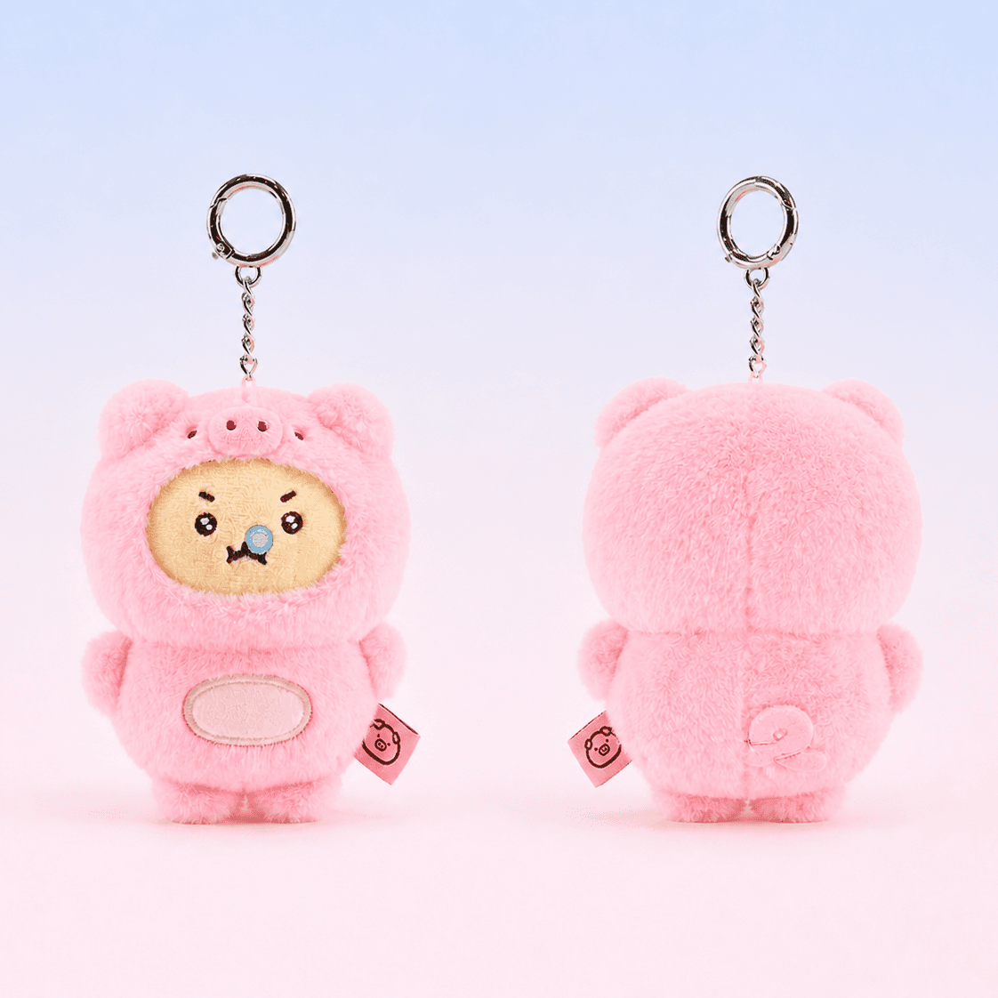 망그러진 곰 키링 인형 돼지 3개 핑크