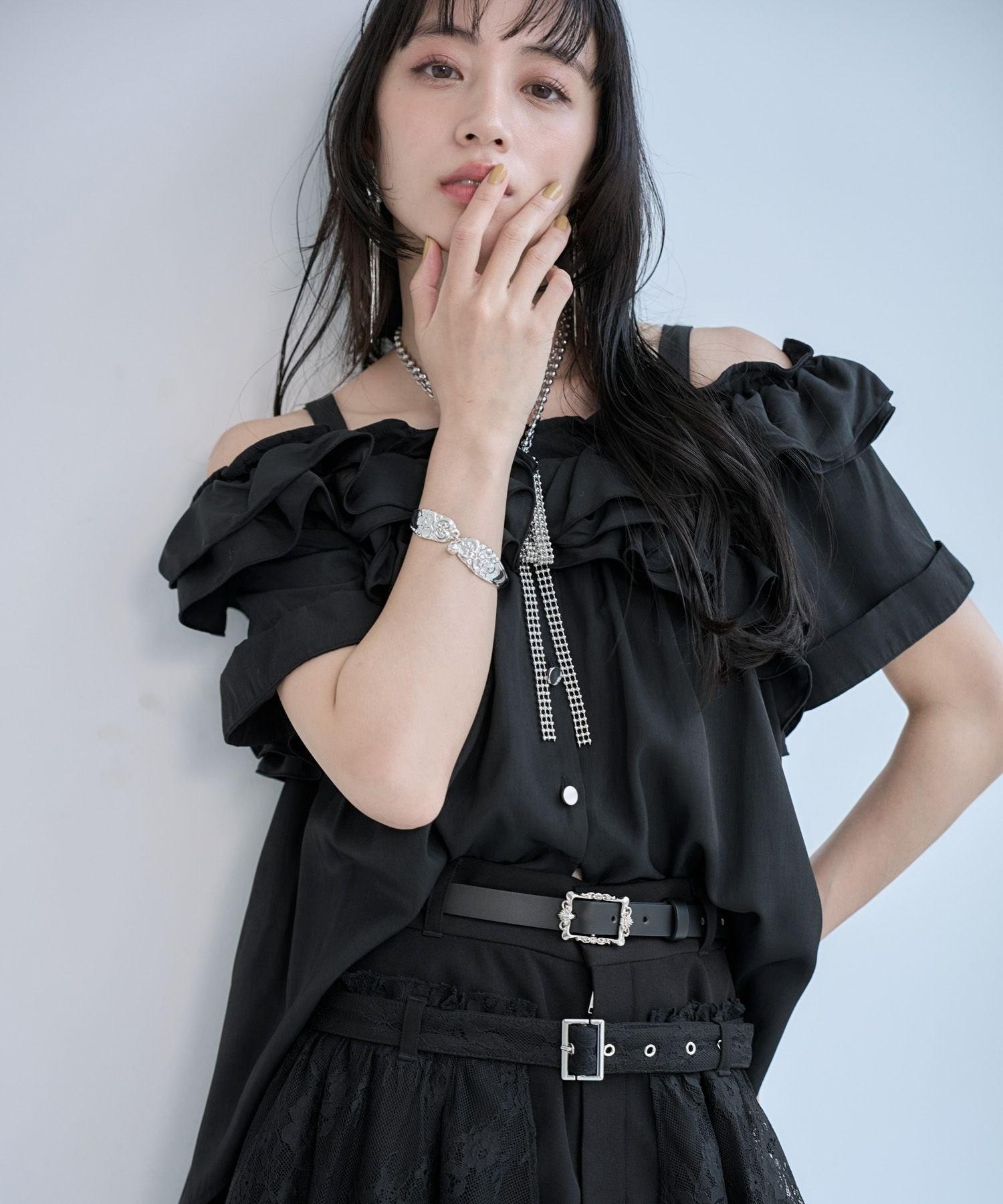 HARE ハレ 2WAY フリルデザイン ブラウス レディース トップス