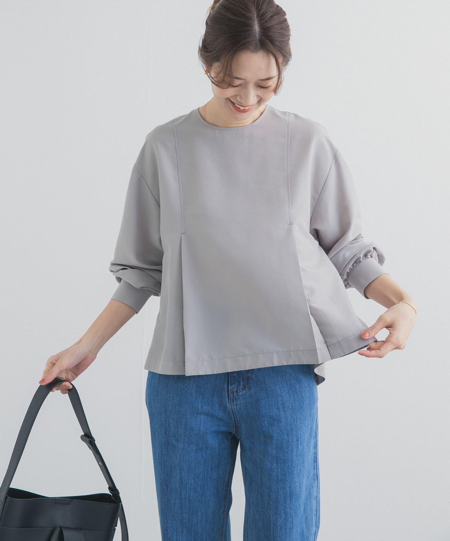 URBAN RESEARCH DOORS  タック フレア ペプラム ブラウス  レディース トップス