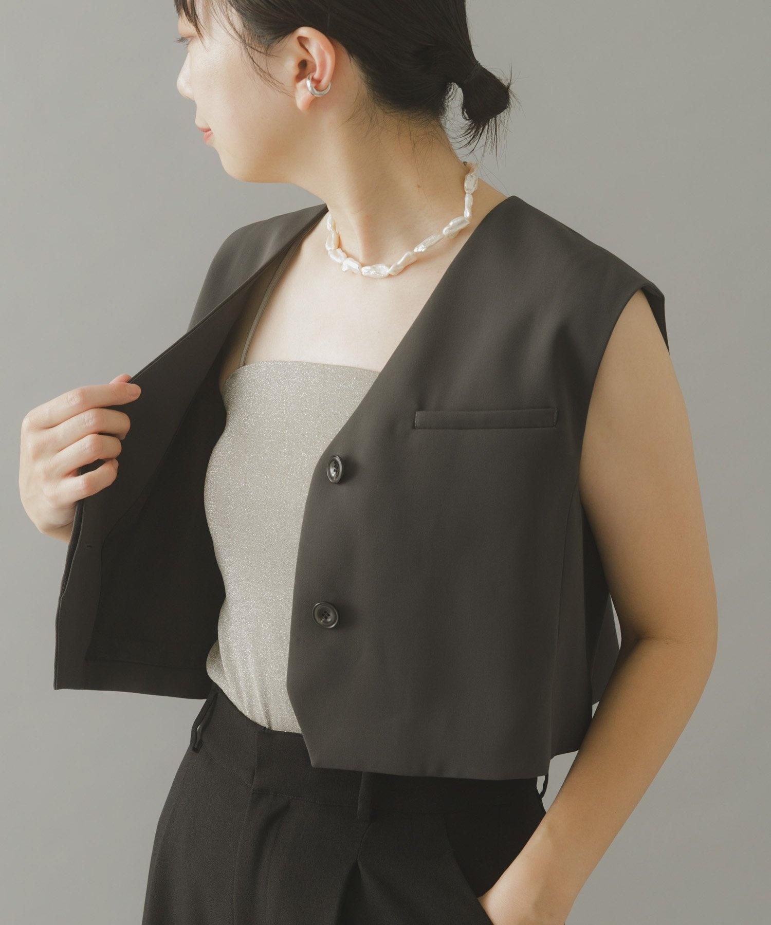 URBAN RESEARCH ROSSO  KAEN ラメ ベアトップ キャミソール  レディース トップス