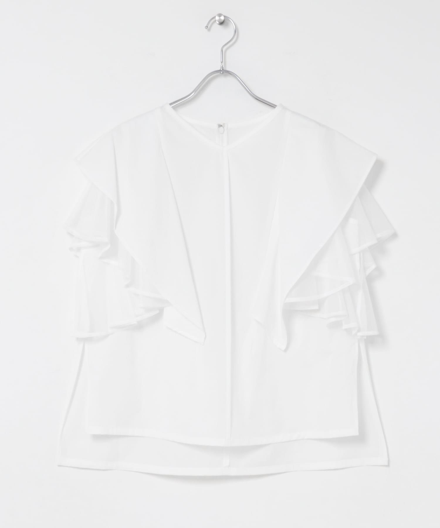 URBAN RESEARCH ROSSO  ELENDIK メッシュ レイヤード スリーブ ブラウス  レディース トップス