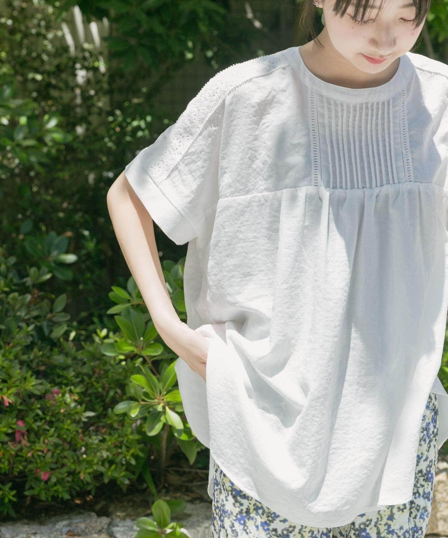URBAN RESEARCH ITEMS  ピンタック レース ブラウス  レディース トップス
