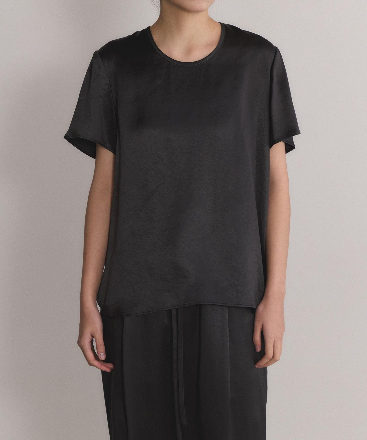ADAM ET ROPE FEMME アダムエロペ サテン T ブラウス レディース トップス
