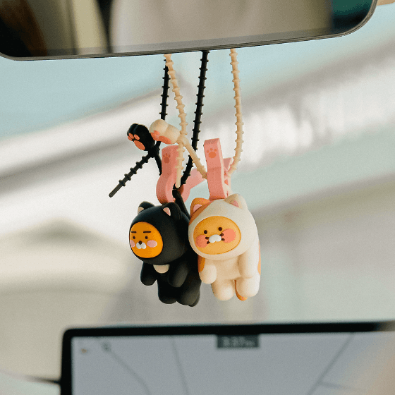 カカオフレンズ ニャンニャン ハンギング 固形芳香剤 チュンシク 車用芳香剤 新車プレゼント