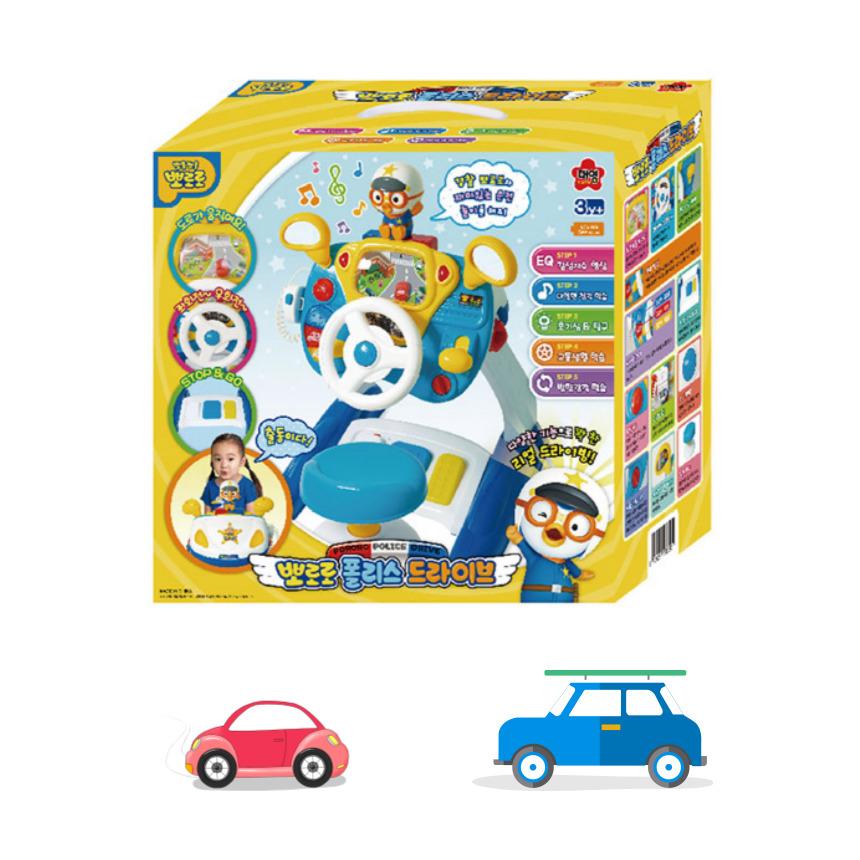 Pororo ポリス ドライブカー 運転ハンドル 遊び おもちゃ