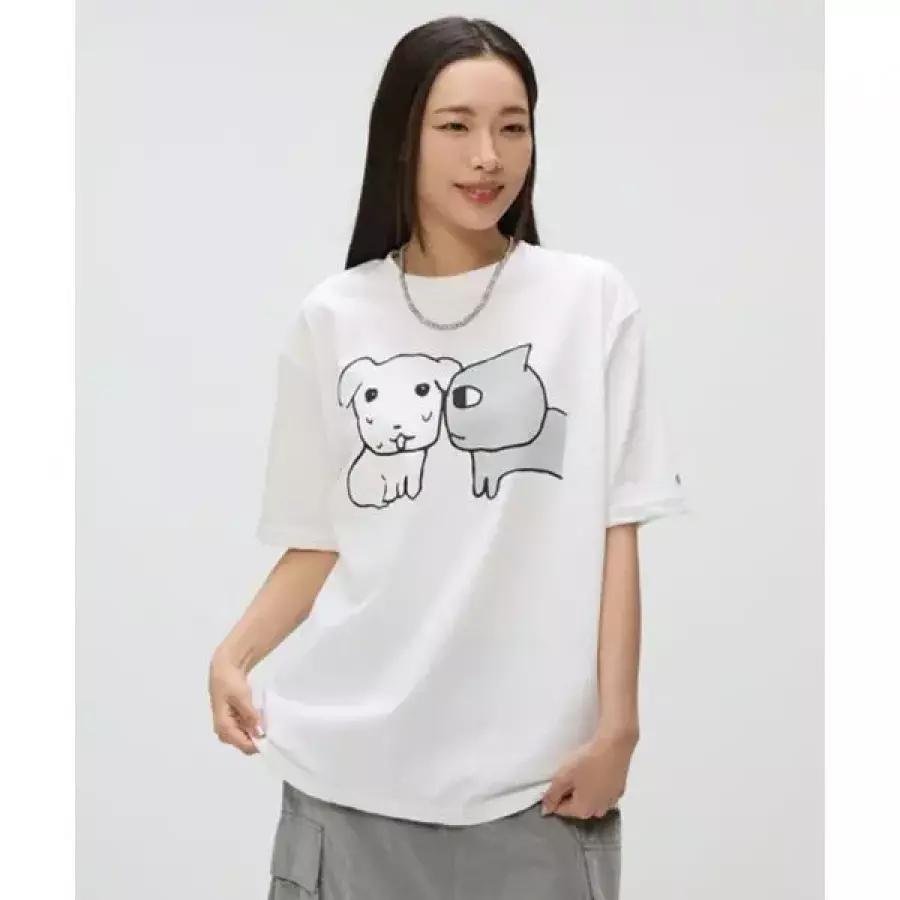 SPAO 가나디 半袖Tシャツ OFF ホワイト SPRLG25U09