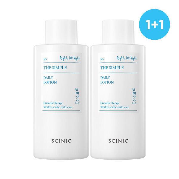 SCINIC SCINIC THE SIMPLE DAILY 弱酸性ヴィーガンローション 260ml / 低刺激+保湿+鎮静 2個