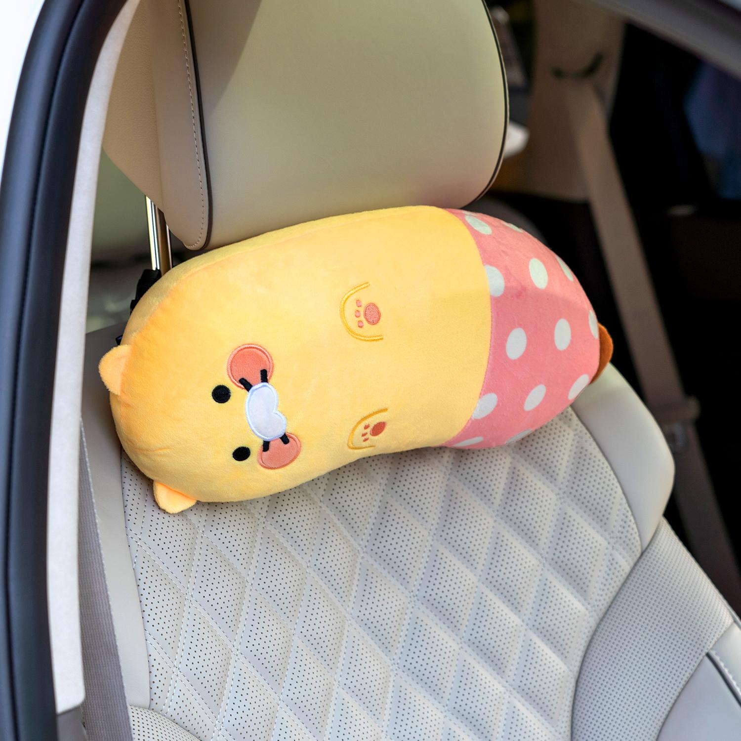カカオフレンズ/ニニズ 寝そべり 車用ネックピロー ネッククッション
