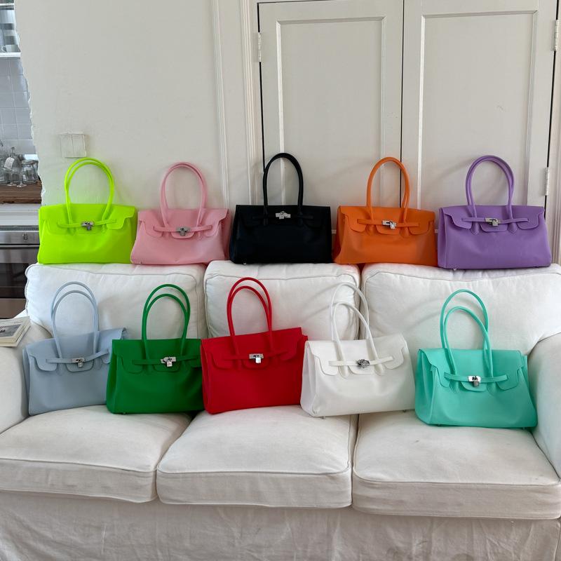 インポート CandyMood ジェリートートバッグ 10color レディース PVC カラー デイリー収納 バッグ ジェリー バーキンバッグ