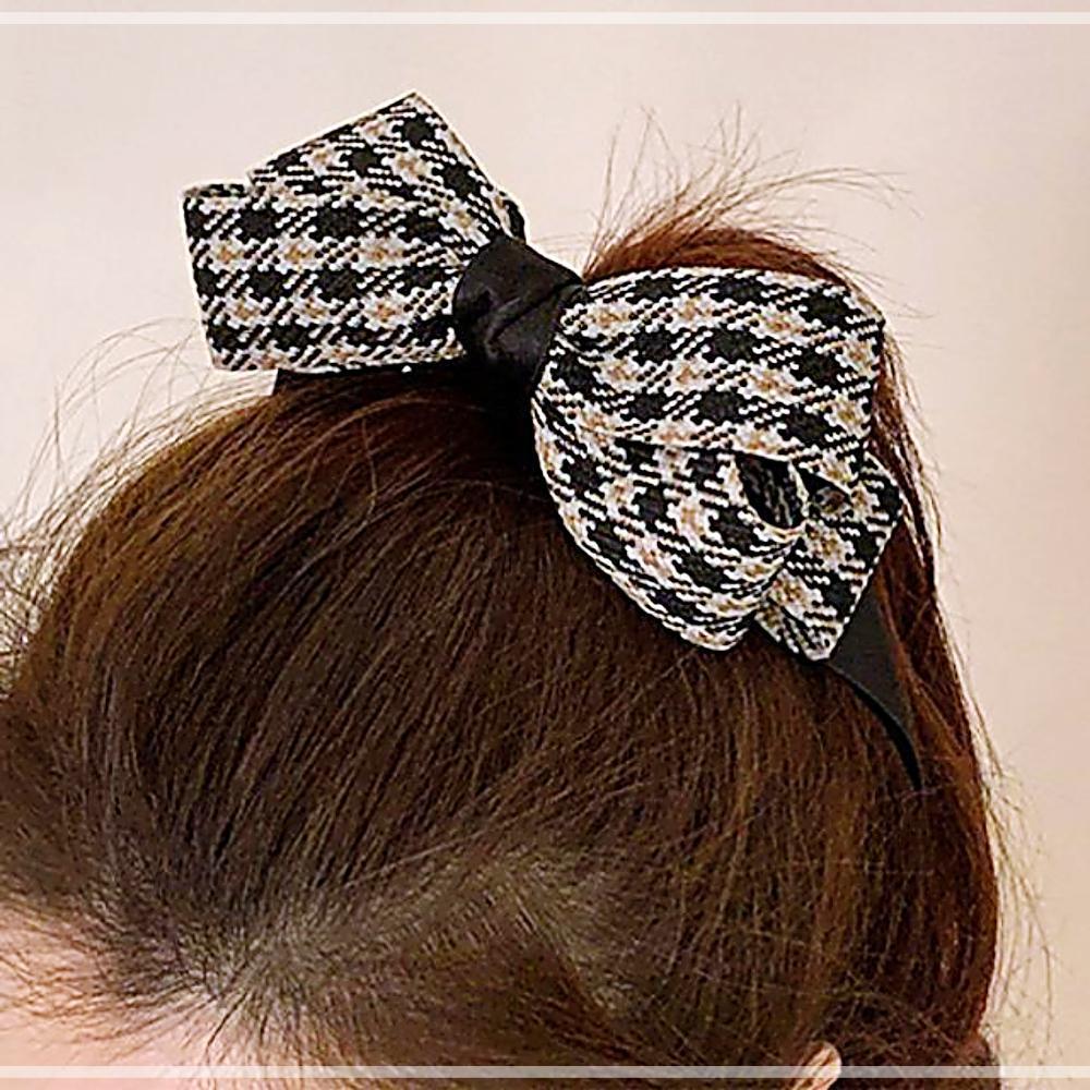 秋デイリールック チェックバナナピン ポニーテール レディース ヘアアクセサリー 秋 ヘアクリップ 冬 EWFFJZ6512