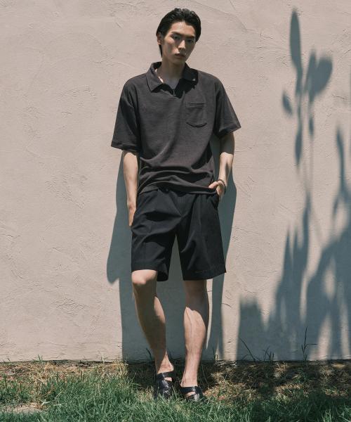 무신사 스탠다드 musinsastandard 쿨 터치 히든 밴딩 하프 슬랙스 블랙