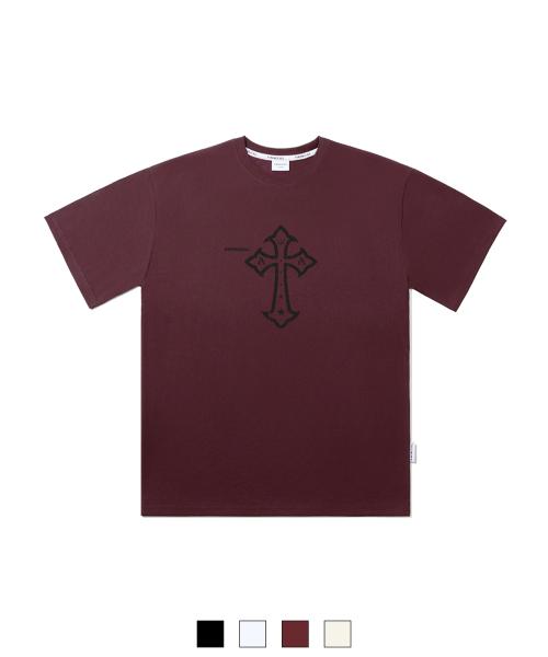 [어 월드 올 (A World All)] TICK CROSS オーバーサイズ 半袖 (SATAWA-0007) 5017566453