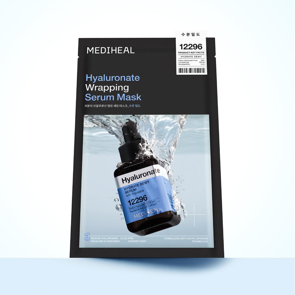 [슈퍼 적립] Mediheal 랩핑 세럼 마스크 히알루론산, 10매, 1개