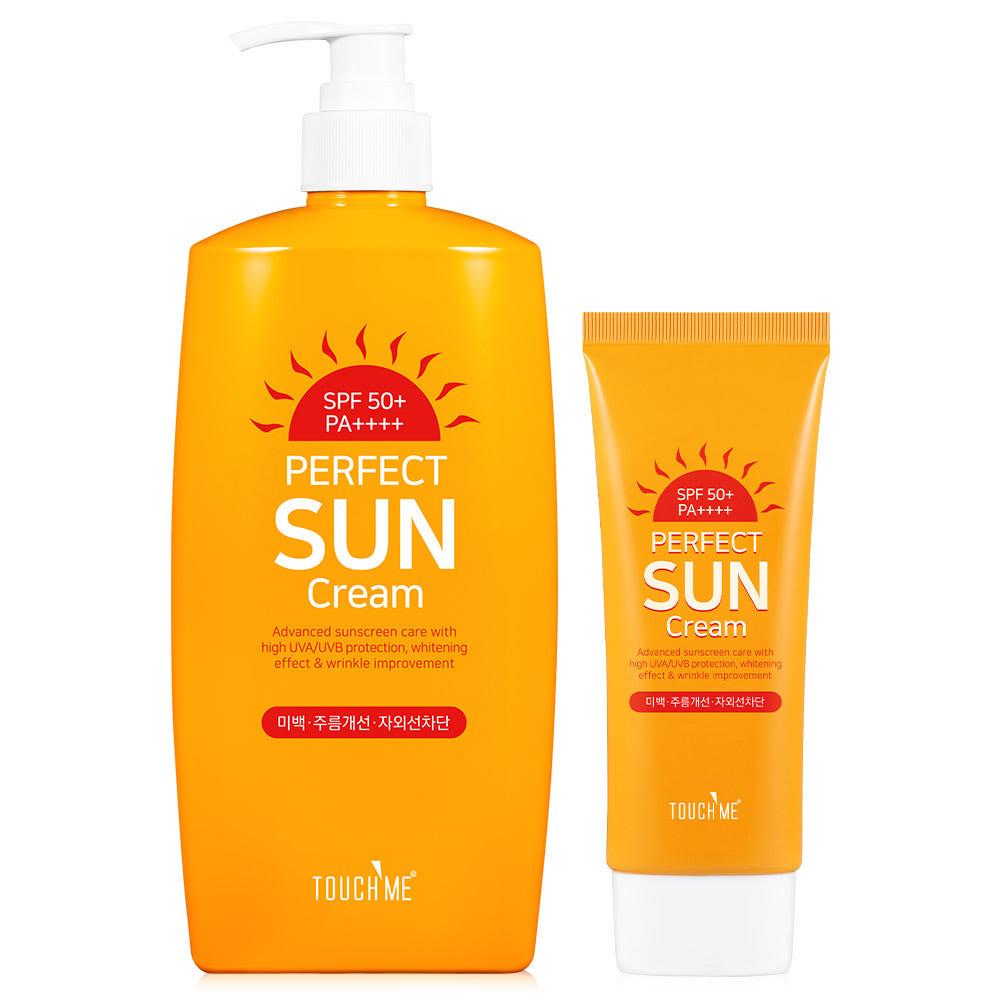 대용량 선크림 백탁없는 선블록 500ml+60ml 남자 여자 프리미엄 톤업 수분 썬크림