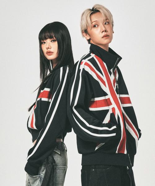 [스키즘 인듀싱] UNION JACK TRACK TOP NAVY SC1JP26NV