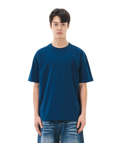 [LERKUS] THE ESSENTIAL 18S 無地 半袖Tシャツ (ダークブルー) 5016076491