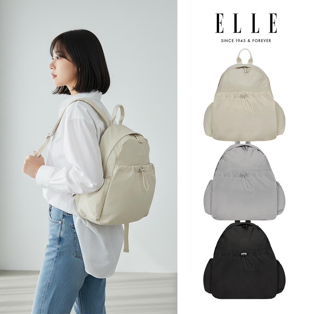 ELLE レディース ナイロンバックパック カジュアル デイリー 学生バッグ ストリング 軽量バックパック Nea