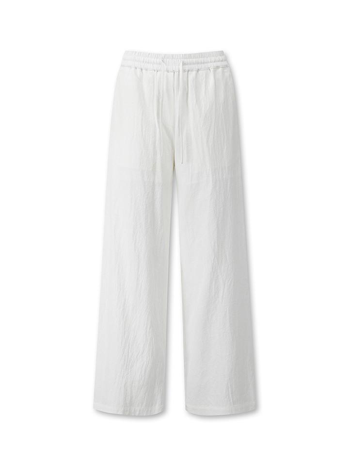 TOP TEN レディース リネンライク ワイド バンドパンツ_MSF2PP2602