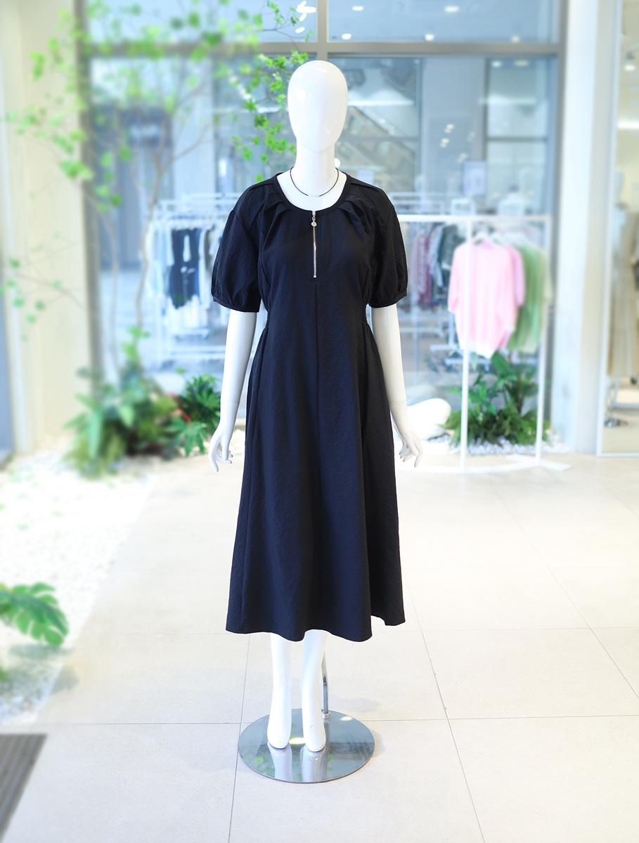 OLIVE DES OLIVE シアサッカー バックバンド フレア ワンピース YW6MO310