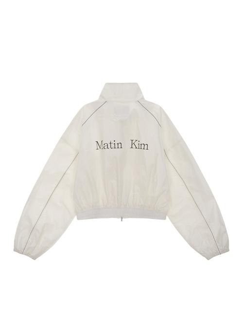 [MATIN KIM] MATIN COATING CROP BLOUSON IN IVORY MK2500JP063VIV