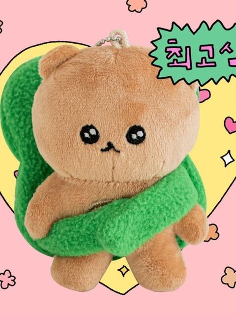 [바잇미] 바잇미X최고심 클로버 행운다람쥐 인형 키링 장난감 (노즈워크)