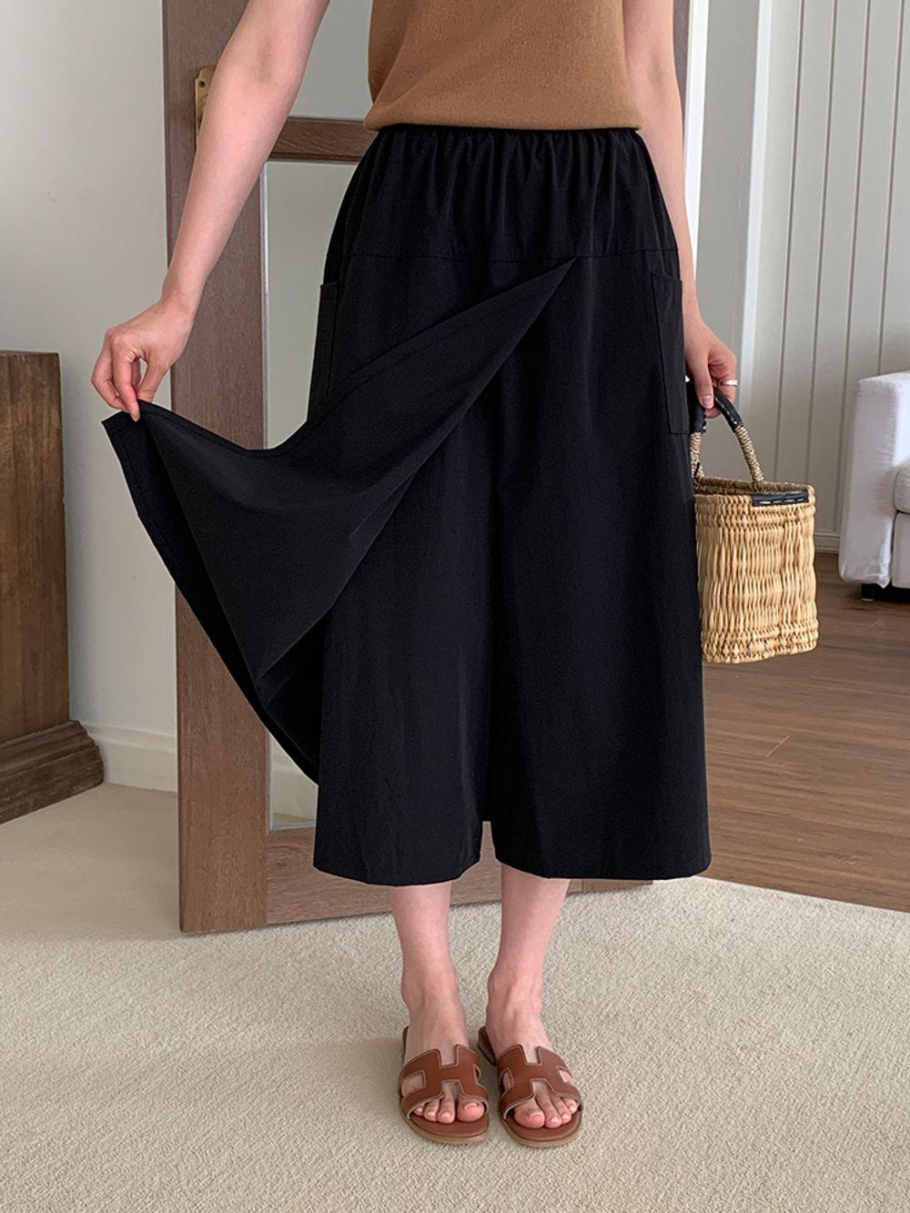 サラサラ ラップ バンディングスカートパンツ キュロットパンツ 夏 レディース スカートパンツ コーデ