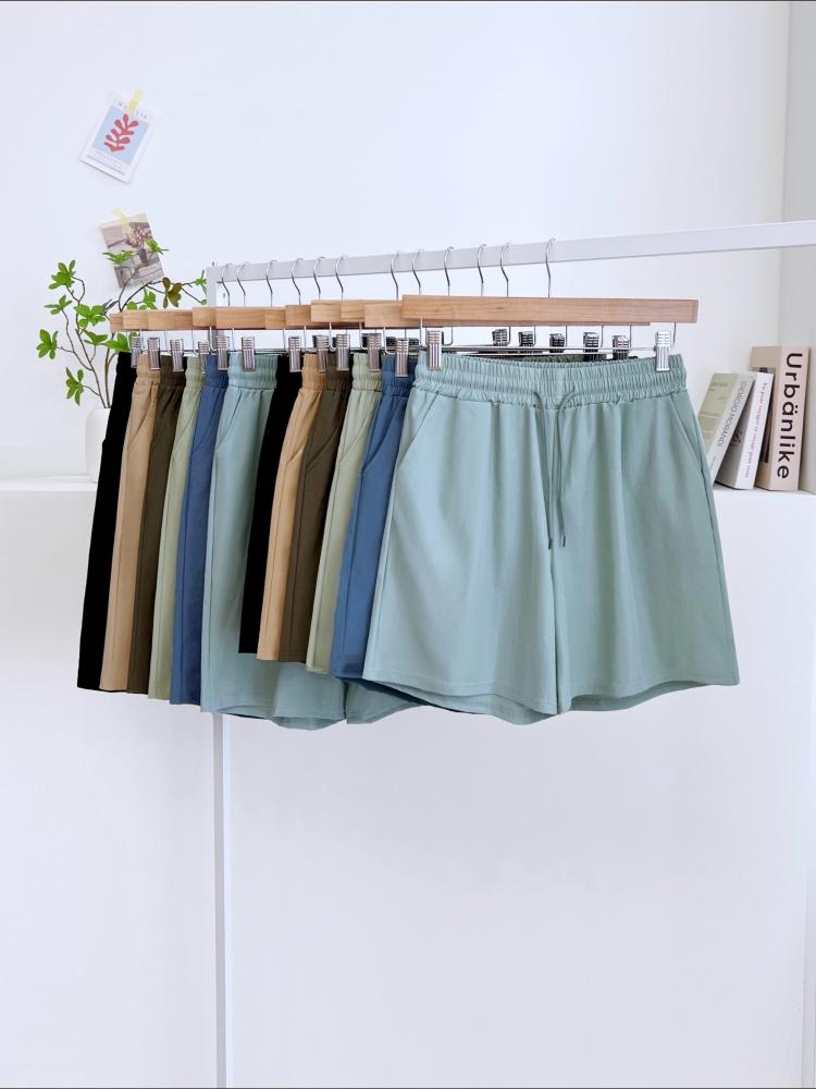 1+1 レディース ショートパンツ 冷蔵庫パンツ ひんやり 5分丈 夏パンツ バンディング ビッグサイズ