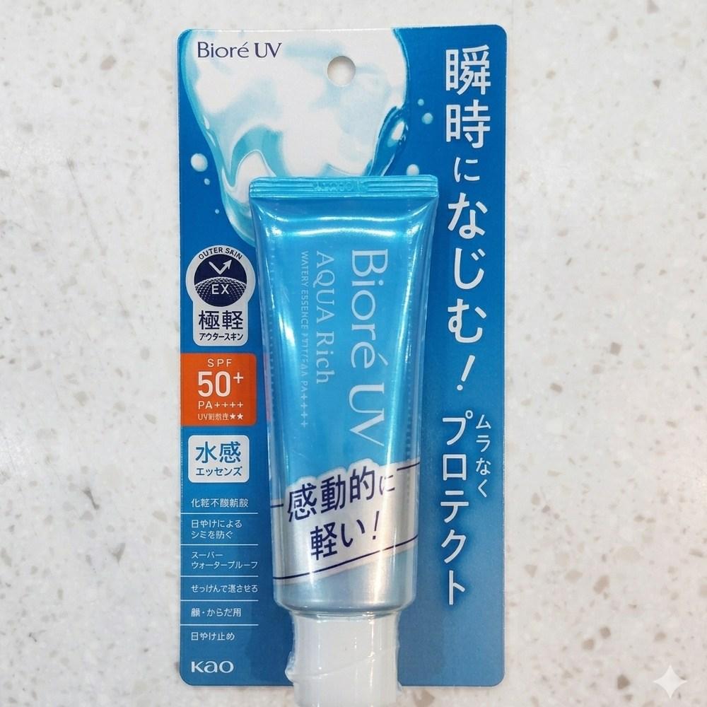 [국내배송] 일본직수입-비오레 UV 아쿠아리치 워터리 에센스 선크림 50+ 70g 1개