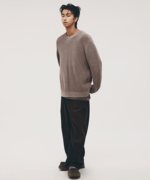 MUSINSA STANDARD musinsastandard MUSINSA BIG BRUSH WIDE CORDUROY PANTS ラスティ ダークグレー