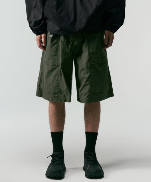 MUSINSA STANDARD musinsastandard MUSINSA CITY LEISURE BELTED UTILITY BERMUDA PANTS カーキ