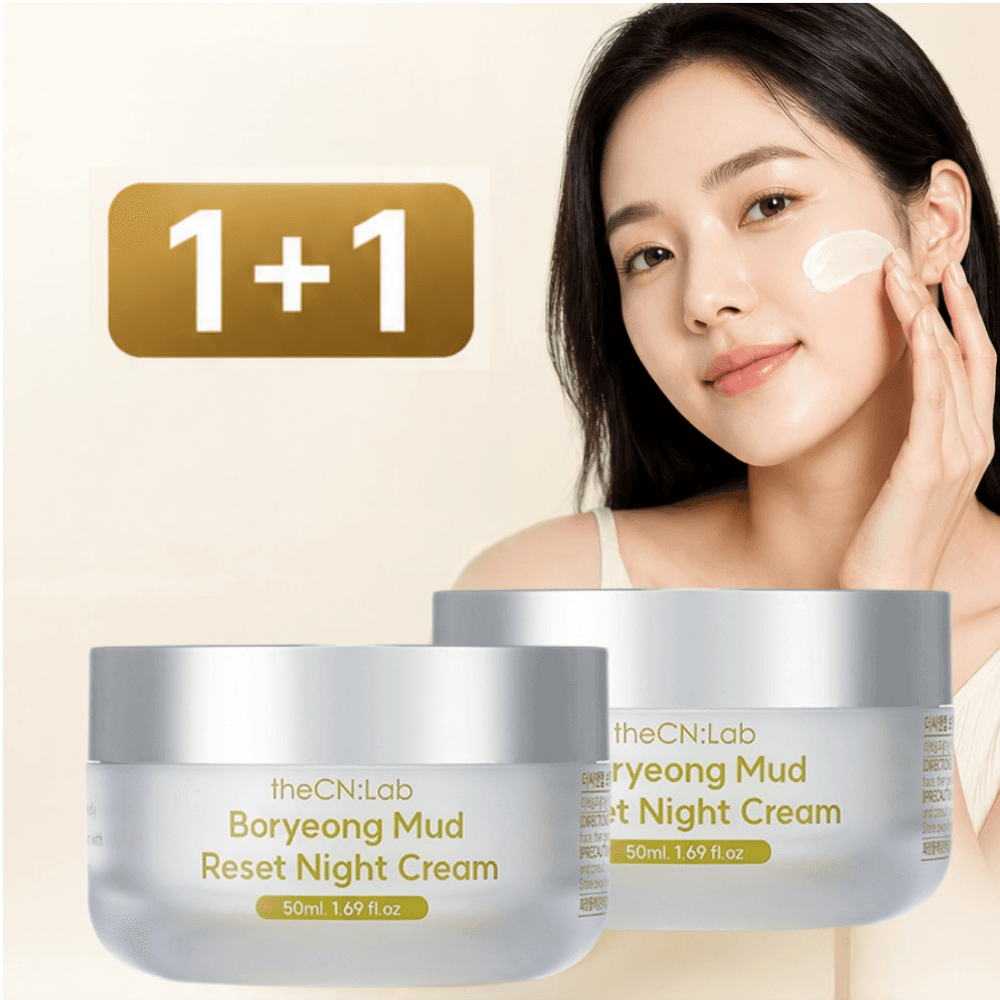 The CNLab 補 làn mud ナイトクリーム モイスチャライジングクリーム 美白 肌弾力 肌キメ改善 臨床完了 1+1