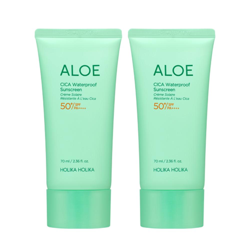Holika Holika アロエ シカ ウォータープルーフ サンクリーム 70ml, 2個