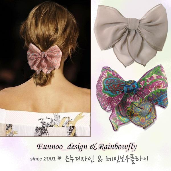 Eunnu Design 国内制作 素敵で可愛いヘアピン 100種 清純リボンピン サテンハーフアップヘアピン