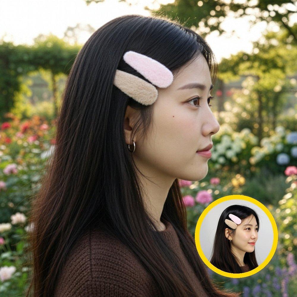 HC04 ファー スナップピン 柔らかい デイリーウェア 暖かい 実用性 ヘアアクセサリー レディースヘアピン ラブリーヘアピン