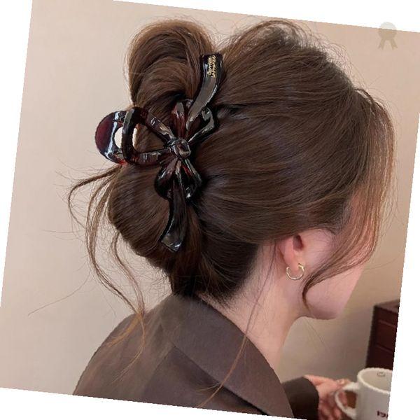 ヘアクリップ リボン装飾 アップヘア ハーフアップ ヘアピン ヘアアクセサリー レディース デイリー