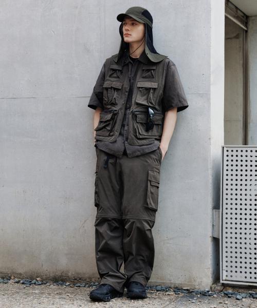 무신사 스탠다드 musinsastandard musinsa CITY LEISURE ワイドベルテッド デタッチャブルカーゴパンツ マッドグレー