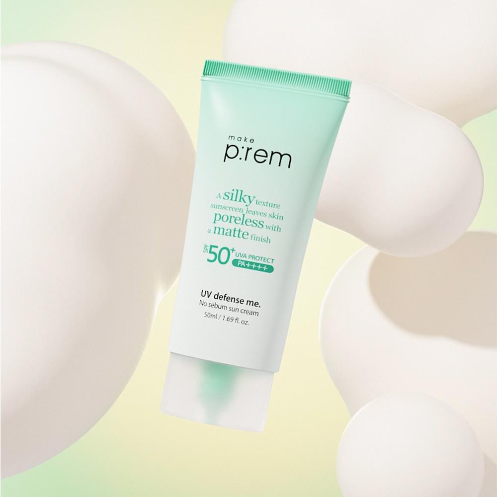 메이크프렘 유브이 디펜스 미 노세범 무기자차 선크림 50ml, 1개