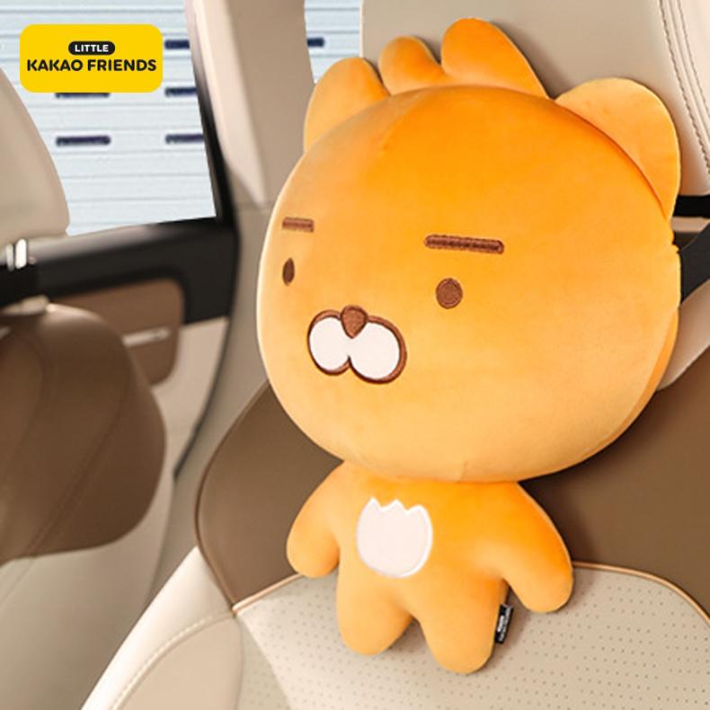 カカオフレンズ カーネックピロー ライアン 腰当て 背もたれ 車用ネックピロー キャラクター 車内装飾品