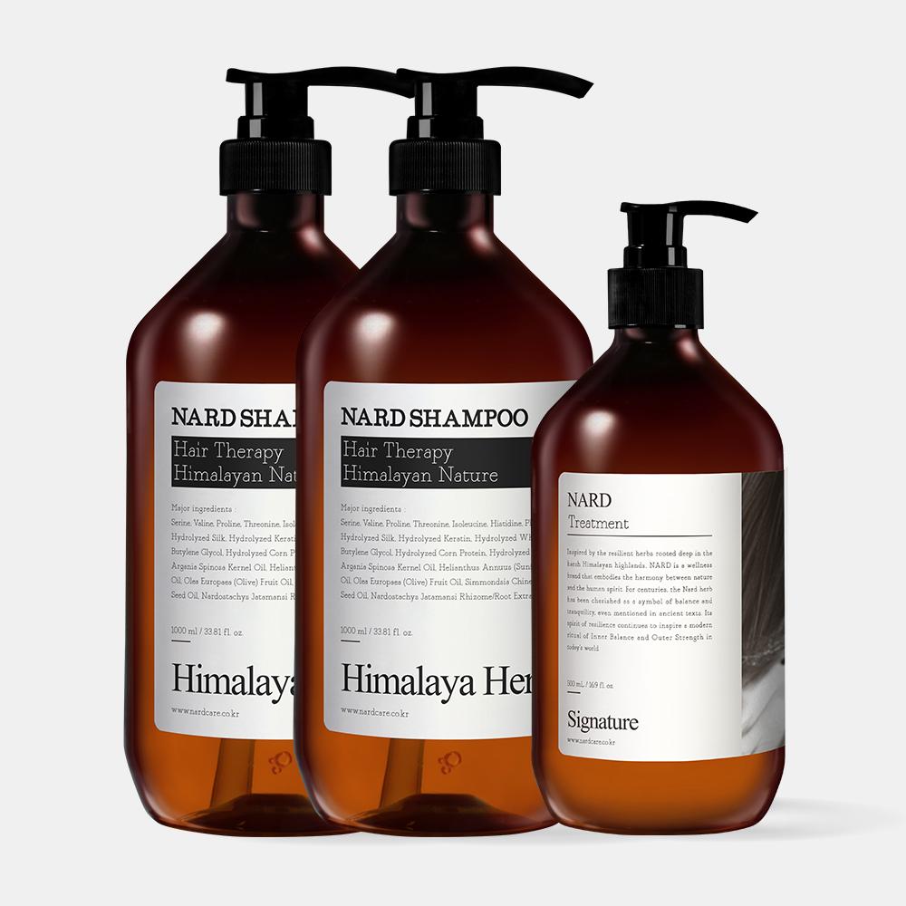 [シャンプーSET] NADOR シャンプー シグネチャー 香り 1L 2個 + トリートメント 500ml 1個