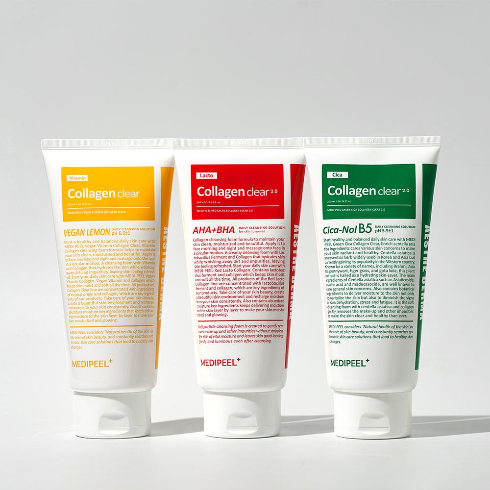 [クロス購入可] MEDIPEEL コラーゲン クリア 2.0 300ml 2種セット 毛穴クレンジングフォーム