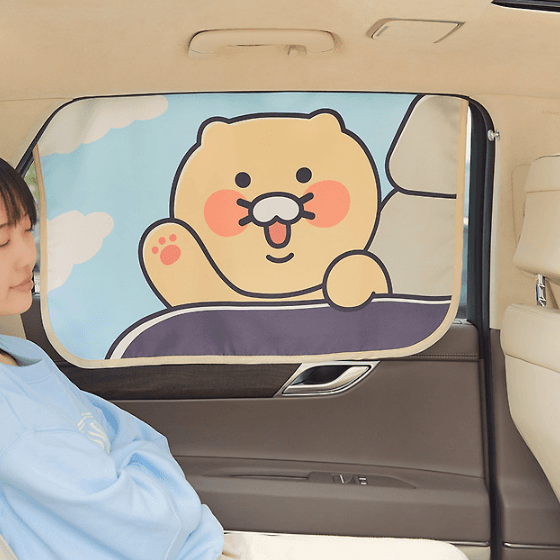 カカオフレンズ 車用サンシェード チュンシギ（春植） 車用カーテン 目隠し 1p 新車ギフト