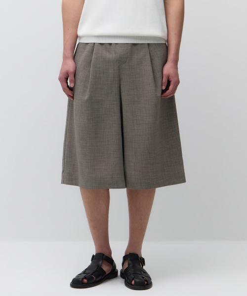 MUSINSA STANDARD musinsastandard MUSINSA クリンクル リネンライク バンディング バミューダパンツ トープ ベージュ