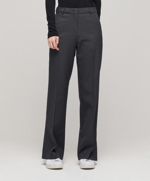 MUSINSA STANDARD WOMAN musinsastandardwoman MUSINSA WOMENS FLARE SLIT HIDDEN BANDING SLACKS グレー
