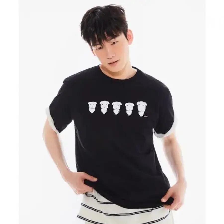 SPAO 가나디 Tシャツ BLACK SPRLG25U09