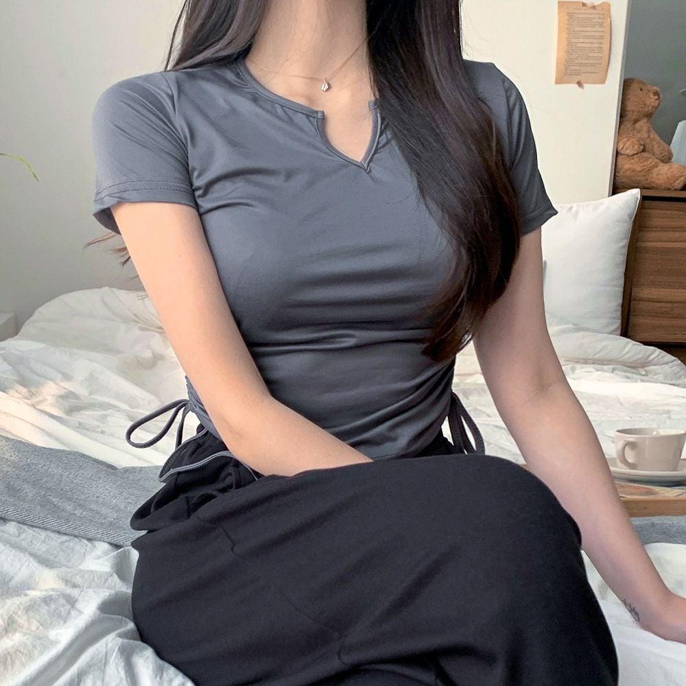 ドゥンチット 半袖Tシャツ レディーストップス デイリールック 女性用半袖Tシャツ デートルック
