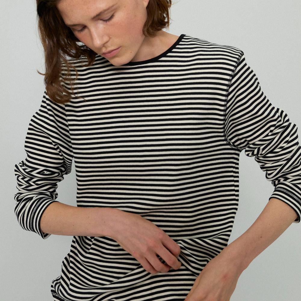 [Leau] [30th] Leau classic tee_black stripe