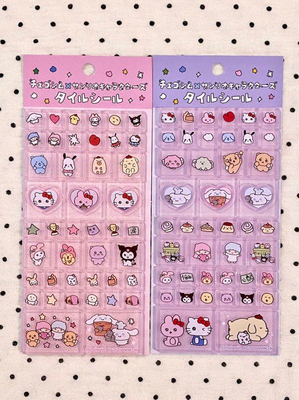 [뵈르] Sanrio Choego Sim コラボ タイルブロック 立体ステッカー