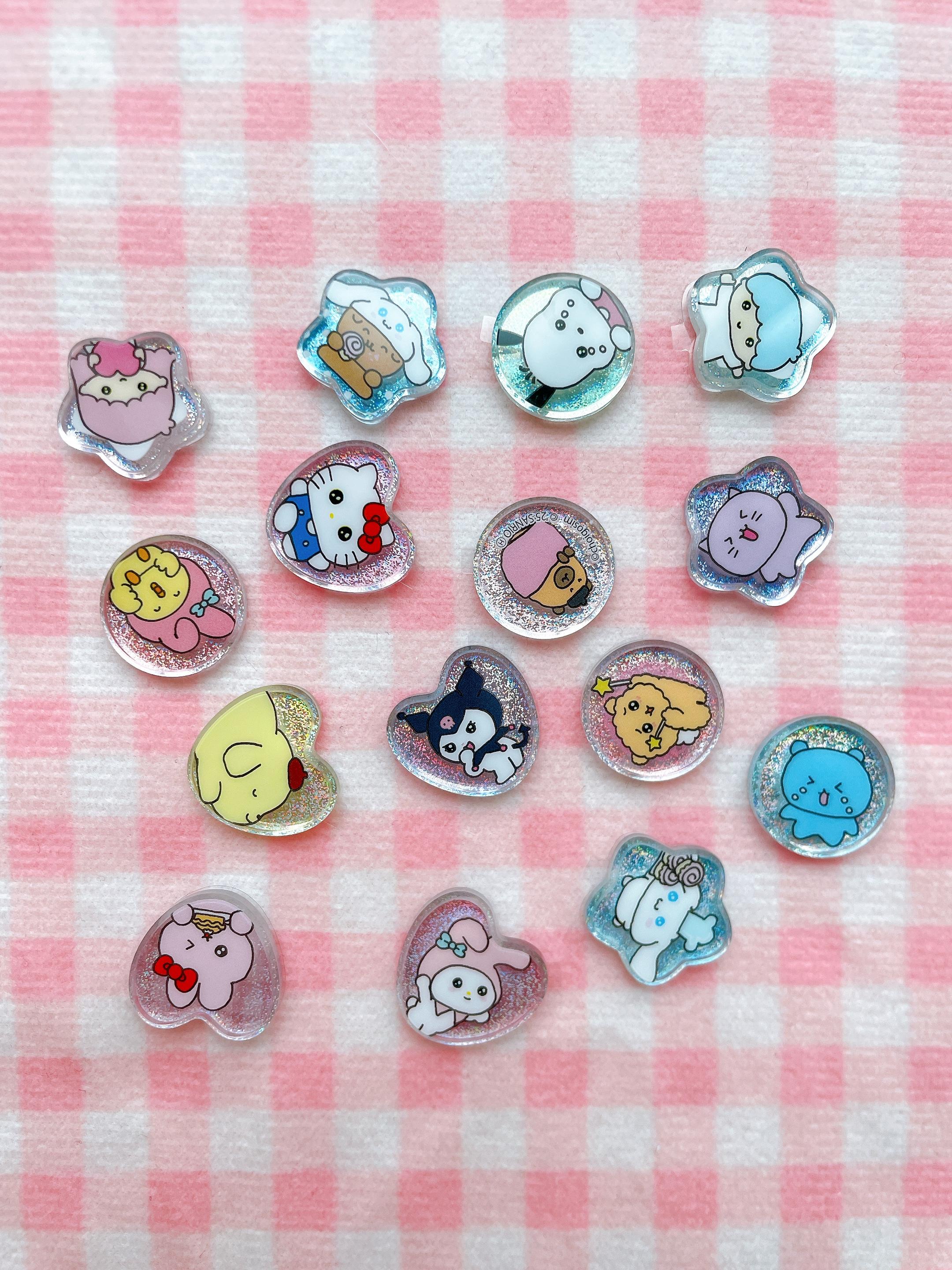 Sanrio Choego Sim クリスタルステッカー 15pcs Hello Kitty POCHACCO Cinnamoroll My Melody Pompompurin