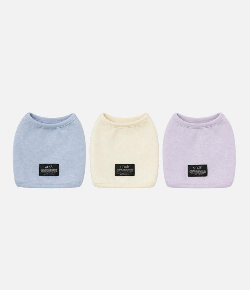 Ondir Glow Scoop Glitter 犬用タンクトップ Tシャツ 夏服 (3color)